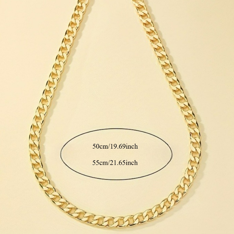 Thick Cuban Chain Clavicle Necklace, Stainless Steel